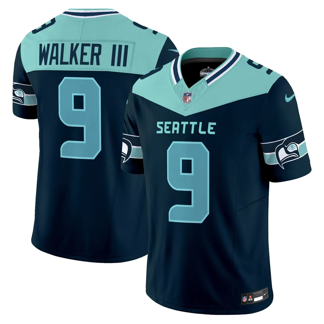 Seattle Seahawks Nike Vapor Limited Stitched Jersey - Navy - Image 5