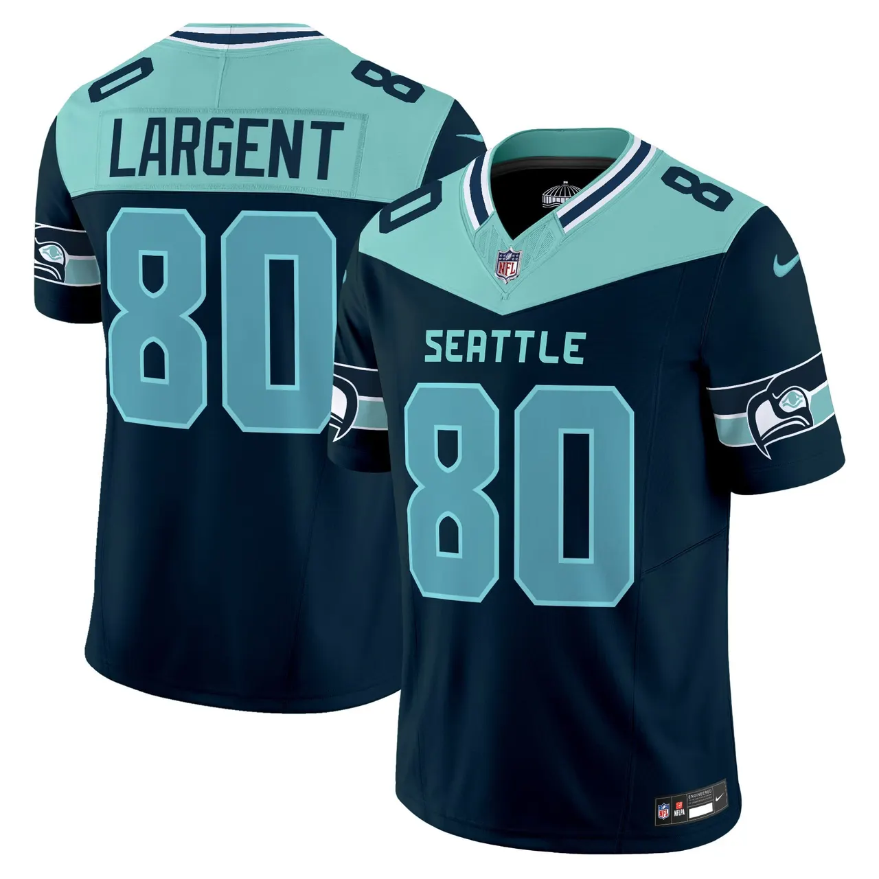 Seattle Seahawks Nike Vapor Limited Stitched Jersey - Navy - Image 6