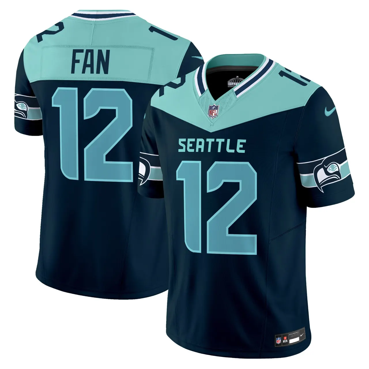 Seattle Seahawks Nike Vapor Limited Stitched Jersey - Navy - Image 7