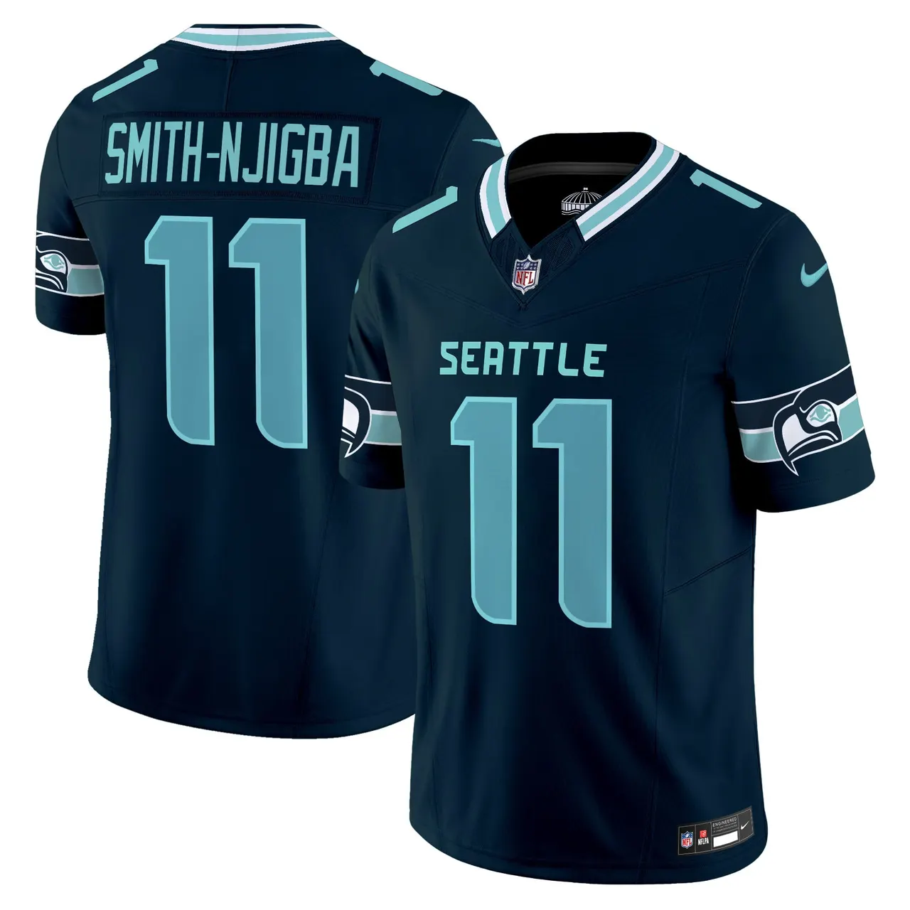 Seattle Seahawks Nike Vapor Limited Stitched Jersey - Navy - Image 8