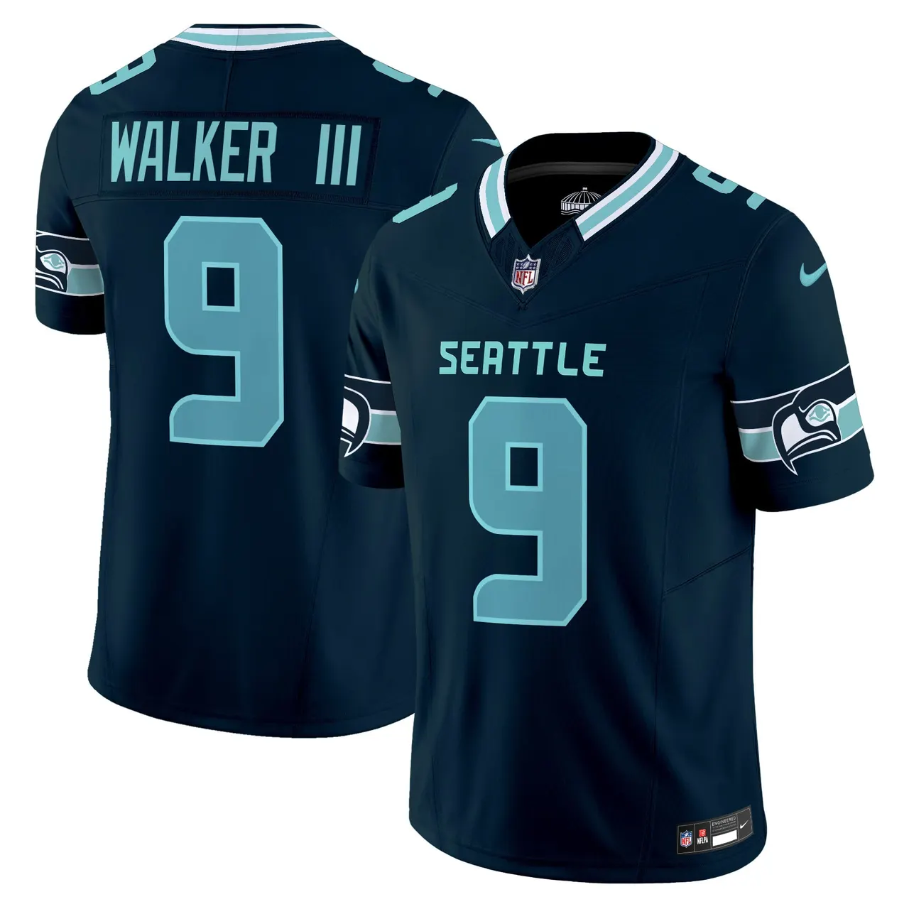 Seattle Seahawks Nike Vapor Limited Stitched Jersey - Navy - Image 12
