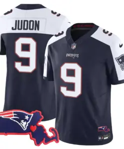 New England Patriots Nike Massachusetts Patch Vapor Stitched Jersey - Navy - Image 3