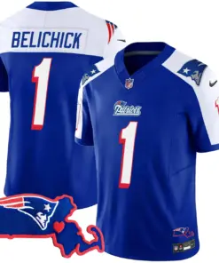 New England Patriots Nike Massachusetts Patch Vapor Stitched Jersey - Navy - Image 8