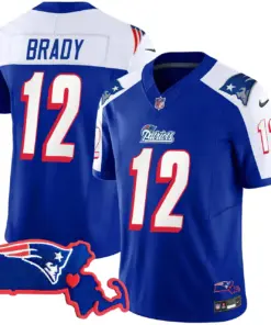 New England Patriots Nike Massachusetts Patch Vapor Stitched Jersey - Navy - Image 12