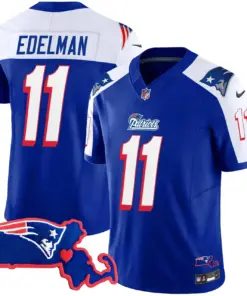 New England Patriots Nike Massachusetts Patch Vapor Stitched Jersey - Navy - Image 14