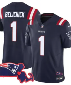 New England Patriots Nike Massachusetts Patch Vapor Stitched Jersey - Navy - Image 15