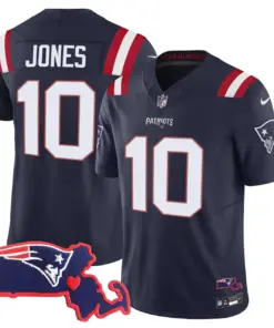 New England Patriots Nike Massachusetts Patch Vapor Stitched Jersey - Navy - Image 16