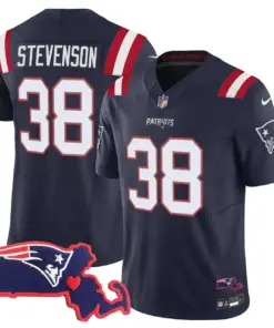 New England Patriots Nike Massachusetts Patch Vapor Stitched Jersey - Navy - Image 20