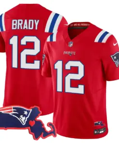 New England Patriots Nike Massachusetts Patch Vapor Stitched Jersey - Navy - Image 26
