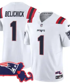 New England Patriots Nike Massachusetts Patch Vapor Stitched Jersey - Navy - Image 29