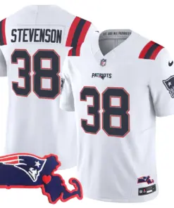 New England Patriots Nike Massachusetts Patch Vapor Stitched Jersey - Navy - Image 34