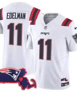 New England Patriots Nike Massachusetts Patch Vapor Stitched Jersey - Navy - Image 35