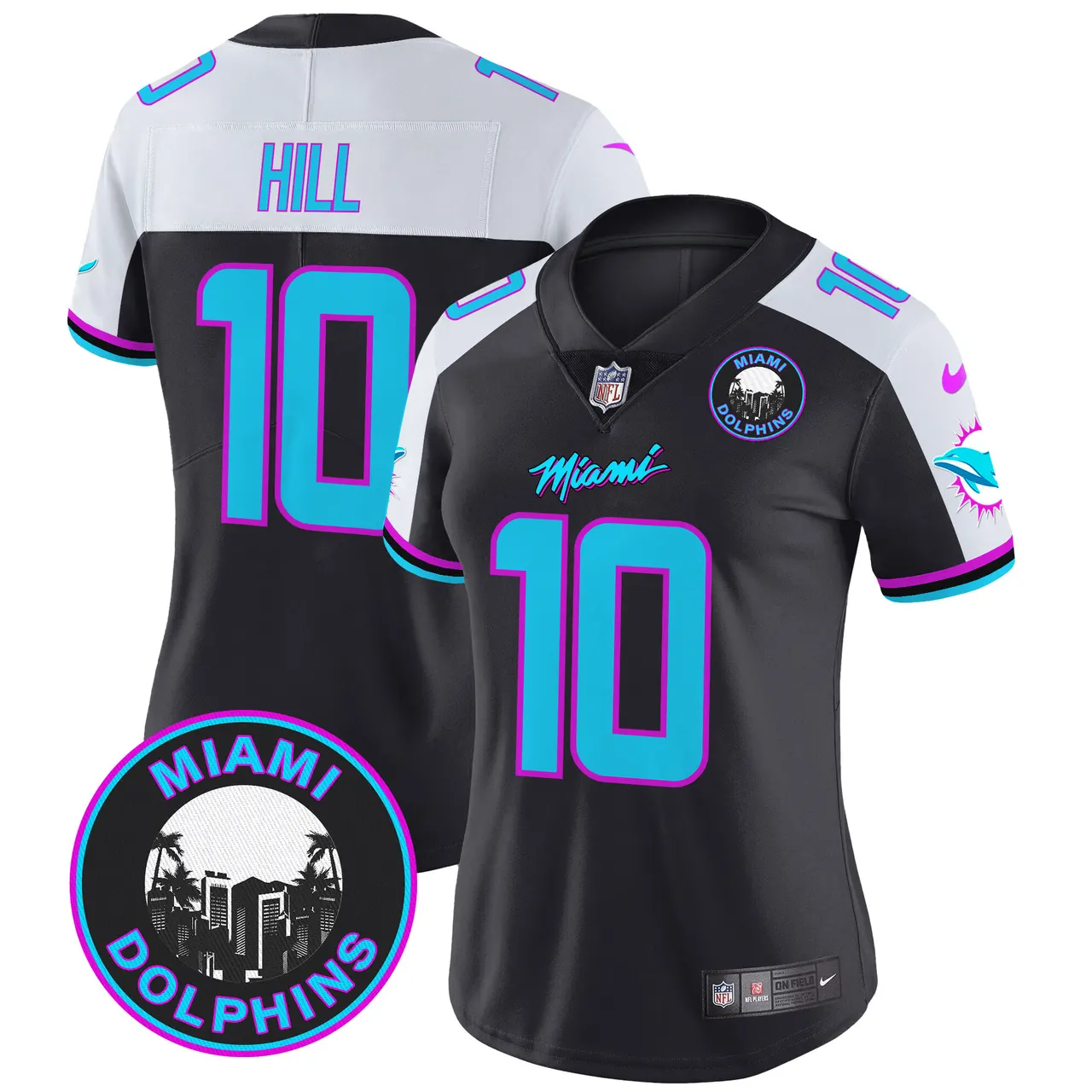 Tua Tagovailoa Miami Dolphins Nike Women's Vice Vapor Limited Stitched Jersey V3 - Black - Image 3