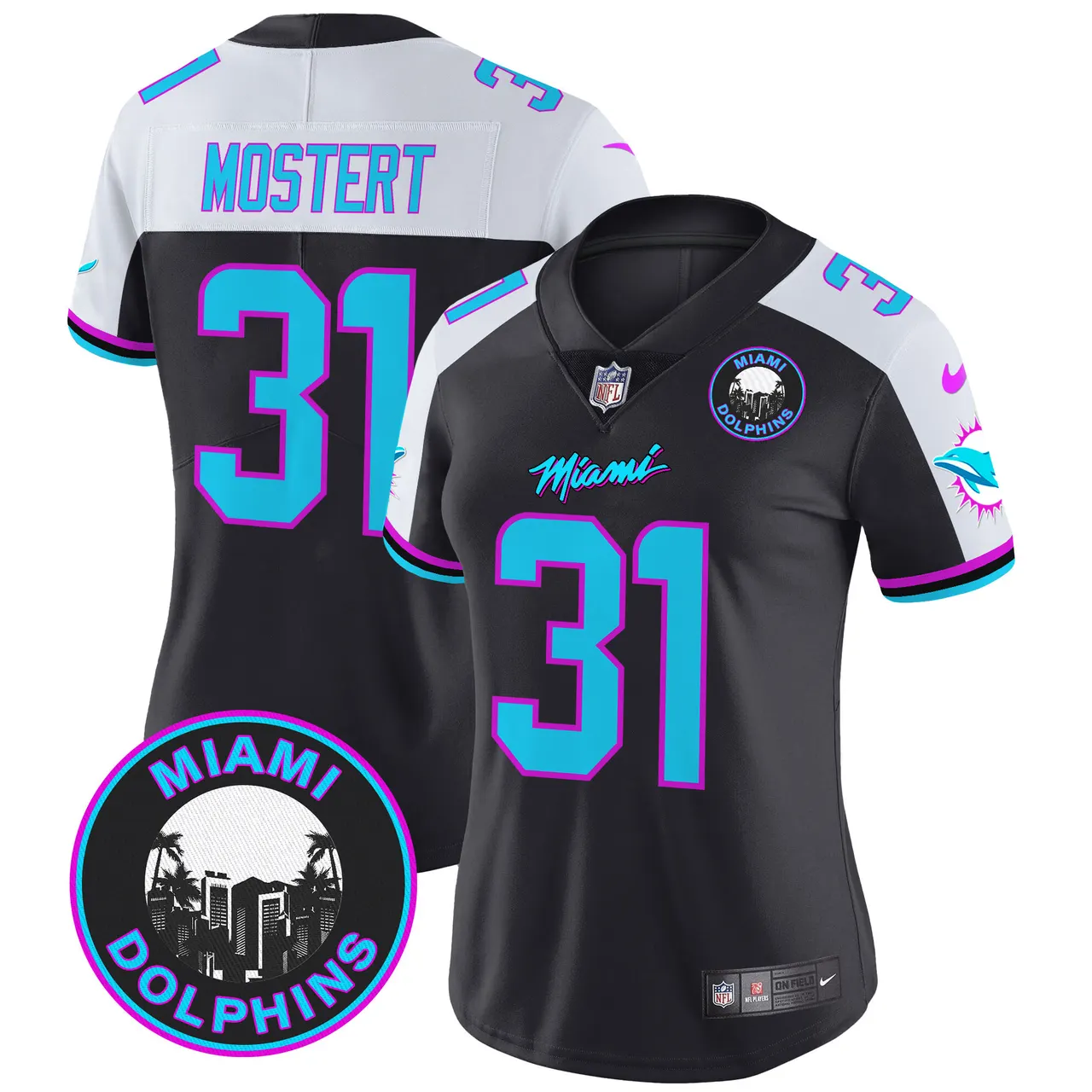 Tua Tagovailoa Miami Dolphins Nike Women's Vice Vapor Limited Stitched Jersey V3 - Black - Image 4