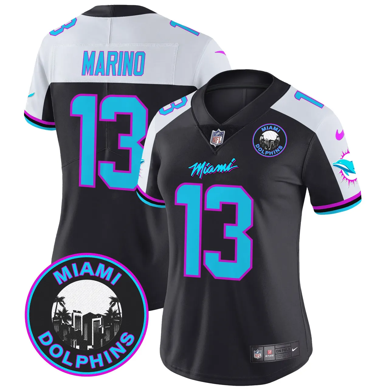 Tua Tagovailoa Miami Dolphins Nike Women's Vice Vapor Limited Stitched Jersey V3 - Black - Image 5