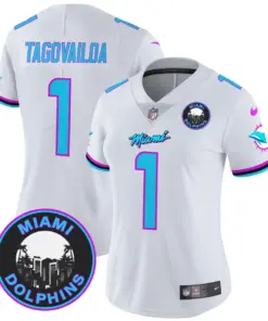 Tua Tagovailoa Miami Dolphins Nike Women's Vice Vapor Limited Stitched Jersey V3 - Black - Image 25
