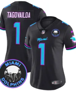 Tua Tagovailoa Miami Dolphins Nike Women's Vice Vapor Limited Stitched Jersey V3 - Black - Image 33