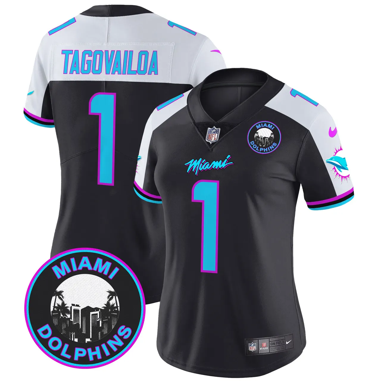 Tua Tagovailoa Miami Dolphins Nike Women's Vice Vapor Limited Stitched Jersey V3 - Black