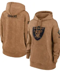 Las Vegas Raiders Nike Women's 2023 Salute to Service Pullover Hoodie - Brown