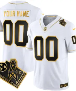 Tennessee Titans Nike 1997 Throwback Vapor Custom Stitched Jersey - Black - Image 4