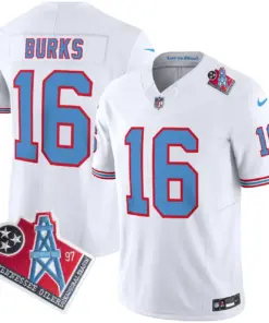 Tennessee Titans Nike 1997 Throwback Vapor Limited Stitched Jersey Henry - White - Image 3