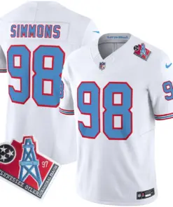 Tennessee Titans Nike 1997 Throwback Vapor Limited Stitched Jersey Henry - White - Image 4