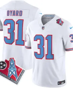 Tennessee Titans Nike 1997 Throwback Vapor Limited Stitched Jersey Henry - White - Image 6