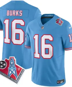 Tennessee Titans Nike 1997 Throwback Vapor Limited Stitched Jersey Henry - White - Image 10