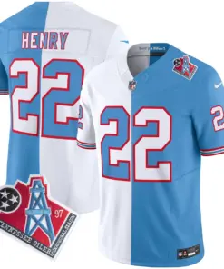 Tennessee Titans Nike 1997 Throwback Vapor Limited Stitched Jersey Henry - White - Image 15