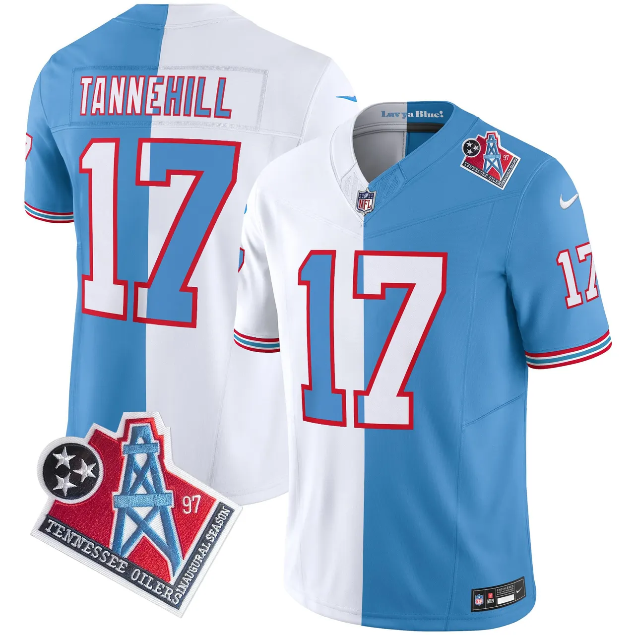 Tennessee Titans Nike 1997 Throwback Vapor Limited Stitched Jersey Henry - White - Image 16