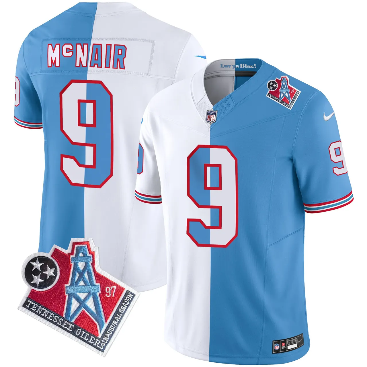 Tennessee Titans Nike 1997 Throwback Vapor Limited Stitched Jersey Henry - White - Image 21