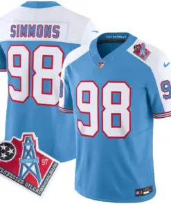 Tennessee Titans Nike 1997 Throwback Vapor Limited Stitched Jersey Henry - White - Image 25