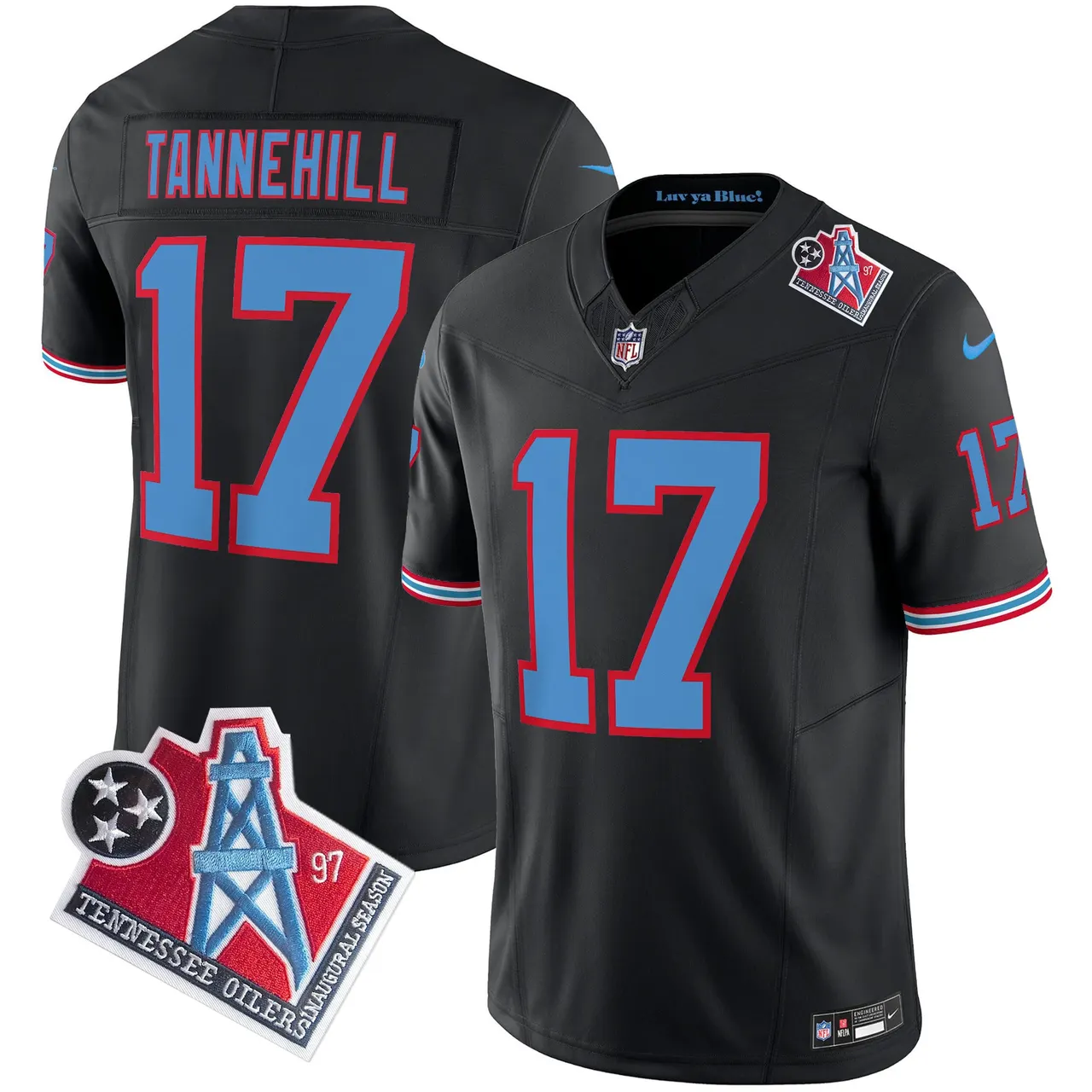 Tennessee Titans Nike 1997 Throwback Vapor Limited Stitched Jersey Henry - White - Image 30