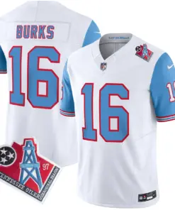 Tennessee Titans Nike 1997 Throwback Vapor Limited Stitched Jersey Henry - White - Image 38