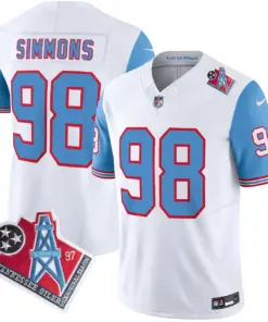 Tennessee Titans Nike 1997 Throwback Vapor Limited Stitched Jersey Henry - White - Image 39