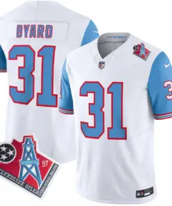 Tennessee Titans Nike 1997 Throwback Vapor Limited Stitched Jersey Henry - White - Image 41
