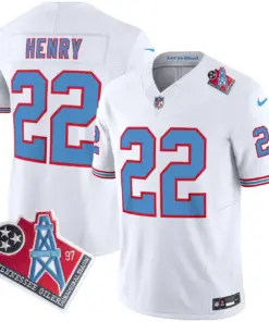 Tennessee Titans Nike 1997 Throwback Vapor Limited Stitched Jersey Henry - White