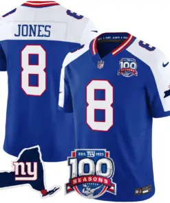 New York Giants Nike 100th Season State Patch Vapor Limited Stitched Jersey - Anthracite - Image 9