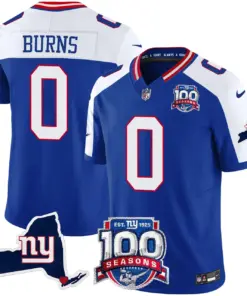 New York Giants Nike 100th Season State Patch Vapor Limited Stitched Jersey - Anthracite - Image 11