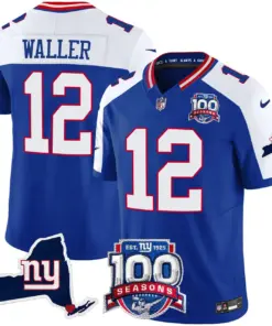 New York Giants Nike 100th Season State Patch Vapor Limited Stitched Jersey - Anthracite - Image 12