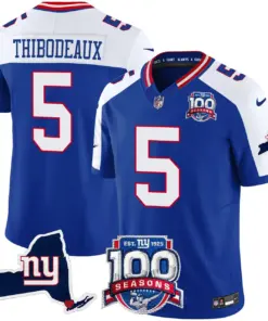 New York Giants Nike 100th Season State Patch Vapor Limited Stitched Jersey - Anthracite - Image 13