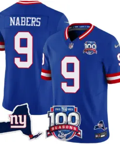 New York Giants Nike 100th Season State Patch Vapor Limited Stitched Jersey - Anthracite - Image 17