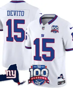 New York Giants Nike 100th Season State Patch Vapor Limited Stitched Jersey - Anthracite - Image 22