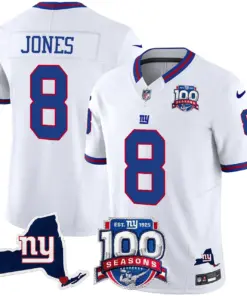 New York Giants Nike 100th Season State Patch Vapor Limited Stitched Jersey - Anthracite - Image 23