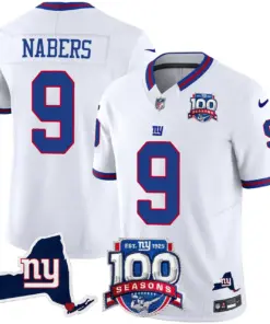 New York Giants Nike 100th Season State Patch Vapor Limited Stitched Jersey - Anthracite - Image 24