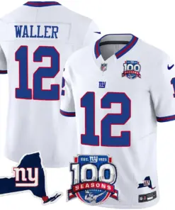 New York Giants Nike 100th Season State Patch Vapor Limited Stitched Jersey - Anthracite - Image 26