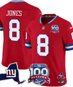 New York Giants Nike 100th Season State Patch Vapor Limited Stitched Jersey - Anthracite - Image 30