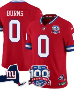 New York Giants Nike 100th Season State Patch Vapor Limited Stitched Jersey - Anthracite - Image 32