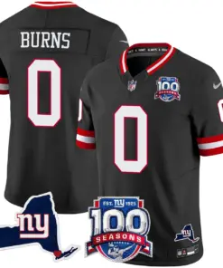 New York Giants Nike 100th Season State Patch Vapor Limited Stitched Jersey - Anthracite - Image 39