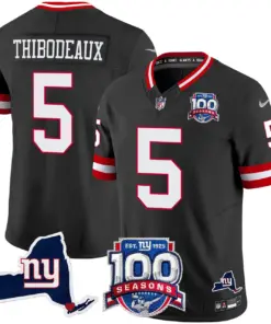 New York Giants Nike 100th Season State Patch Vapor Limited Stitched Jersey - Anthracite - Image 41